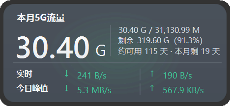 桌面流量条完整模式